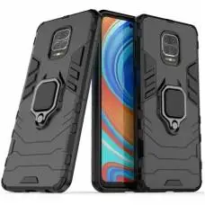 Чохол для Xiaomi Redmi Note 9 Transformer Ring ударостійкий з кільцем чорний