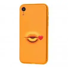 Чехол для iPhone Xr Smile желтый поцелуй