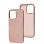 Чохол для iPhone 15 Pro Max Leather with MagSafe pink sand