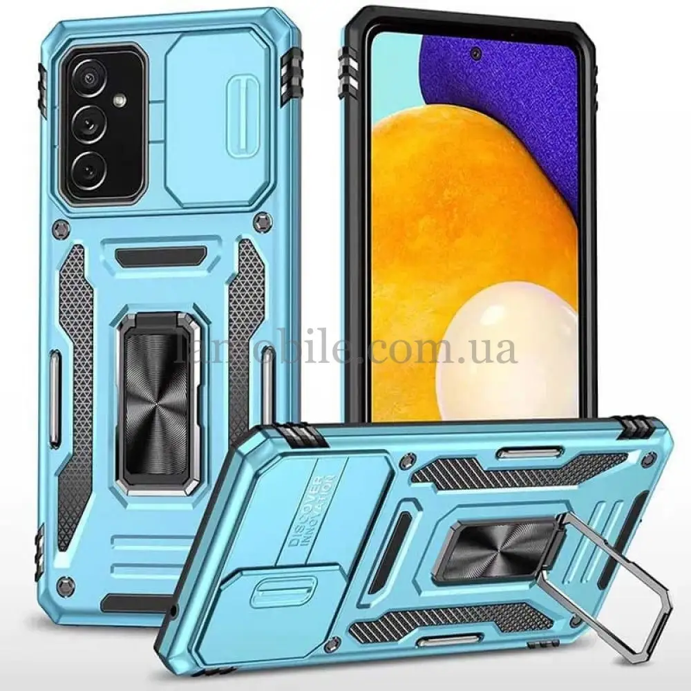 Чехол для Samsung Galaxy A34 (A346) Camshield Army Ring light blue