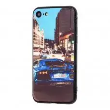 Чехол  Best Design для iPhone 7 / 8 синяя машина