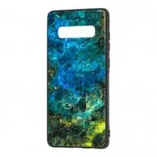Чехол для Samsung Galaxy S10 (G973) Marble "морская волна"