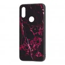 Чехол для Xiaomi Redmi 7 мрамор "марсала" 