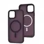 Чехол для iPhone 12 Cosmic Magnetic MagSafe bordo