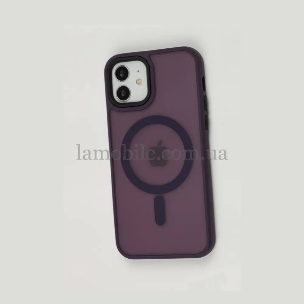 Чехол для iPhone 12 Cosmic Magnetic MagSafe bordo
