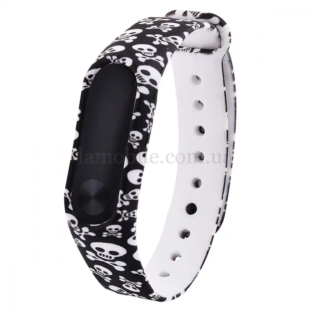 Ремешок для Xiaomi Mi Band 3 / 4 силиконовый "skull"