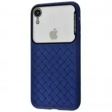 Чохол Baseus Glass Weaving для iPhone Xr синій