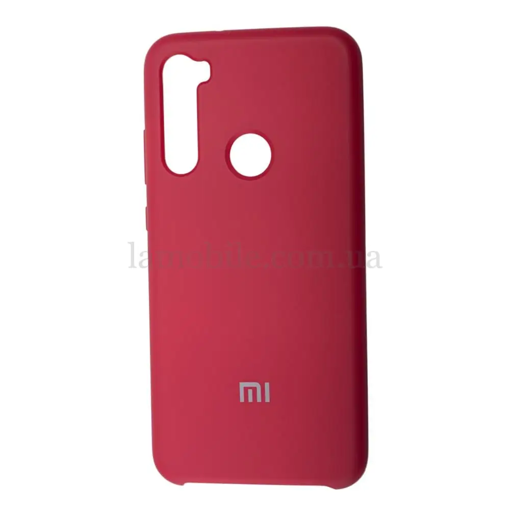 Чохол для Xiaomi Redmi Note 8 Silky Soft Touch "вишневий"