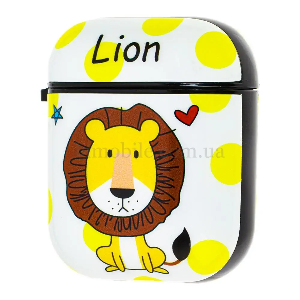 Чехол для AirPods Young Style Lion бело-желтый