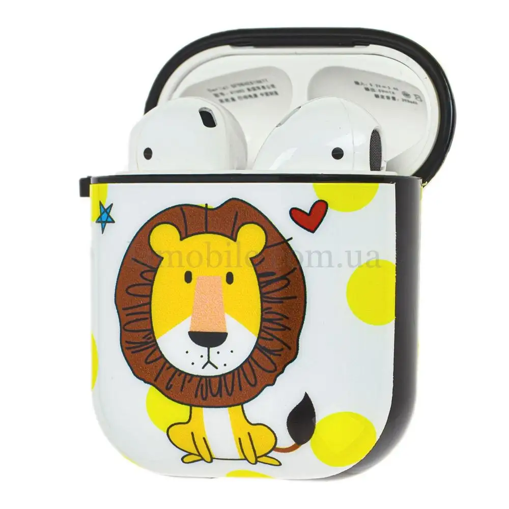 Чехол для AirPods Young Style Lion бело-желтый