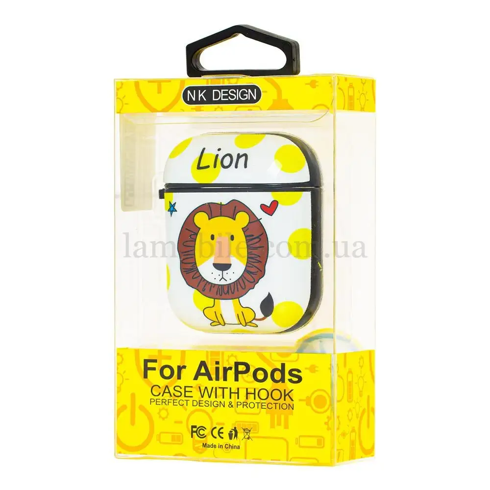 Чехол для AirPods Young Style Lion бело-желтый