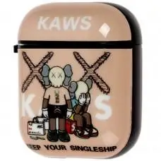 Чохол для AirPods Young Style kaws clown рожевий