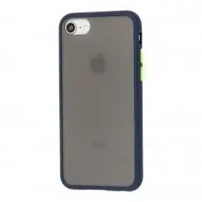 Чехол LikGus Maxshield для iPhone 6 / 7 / 8 матовый синий / салатовый