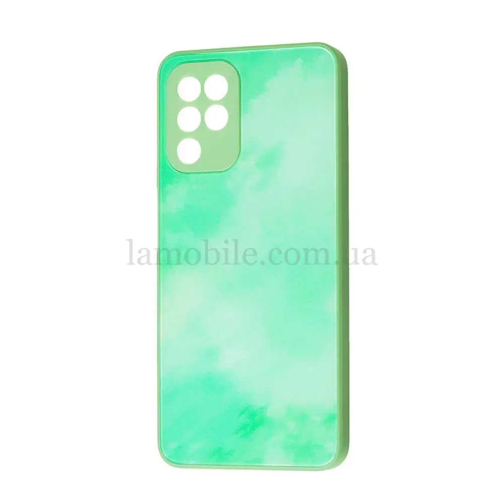 Чехол для Samsung Galaxy A22 / M22 / M32 Marble Clouds turquoise