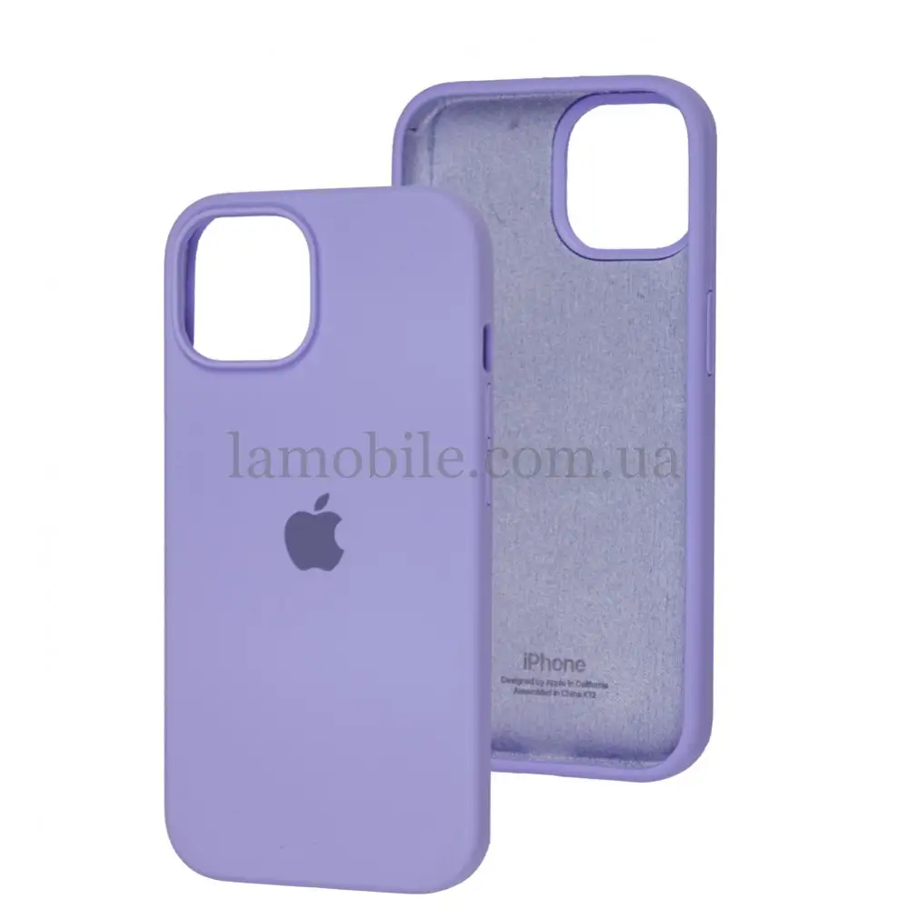 Чохол для iPhone 15 Square Full silicone light purple