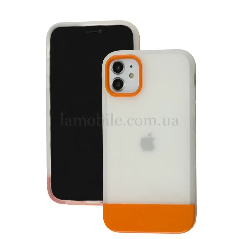 Чехол для iPhone 11 Bichromatic matte / orange
