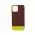 Чохол для iPhone 12 / 12 Pro Bichromatic brown burgundy / yellow