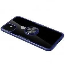 Чехол для iPhone 11 Deen CrystalRing с кольцом синий
