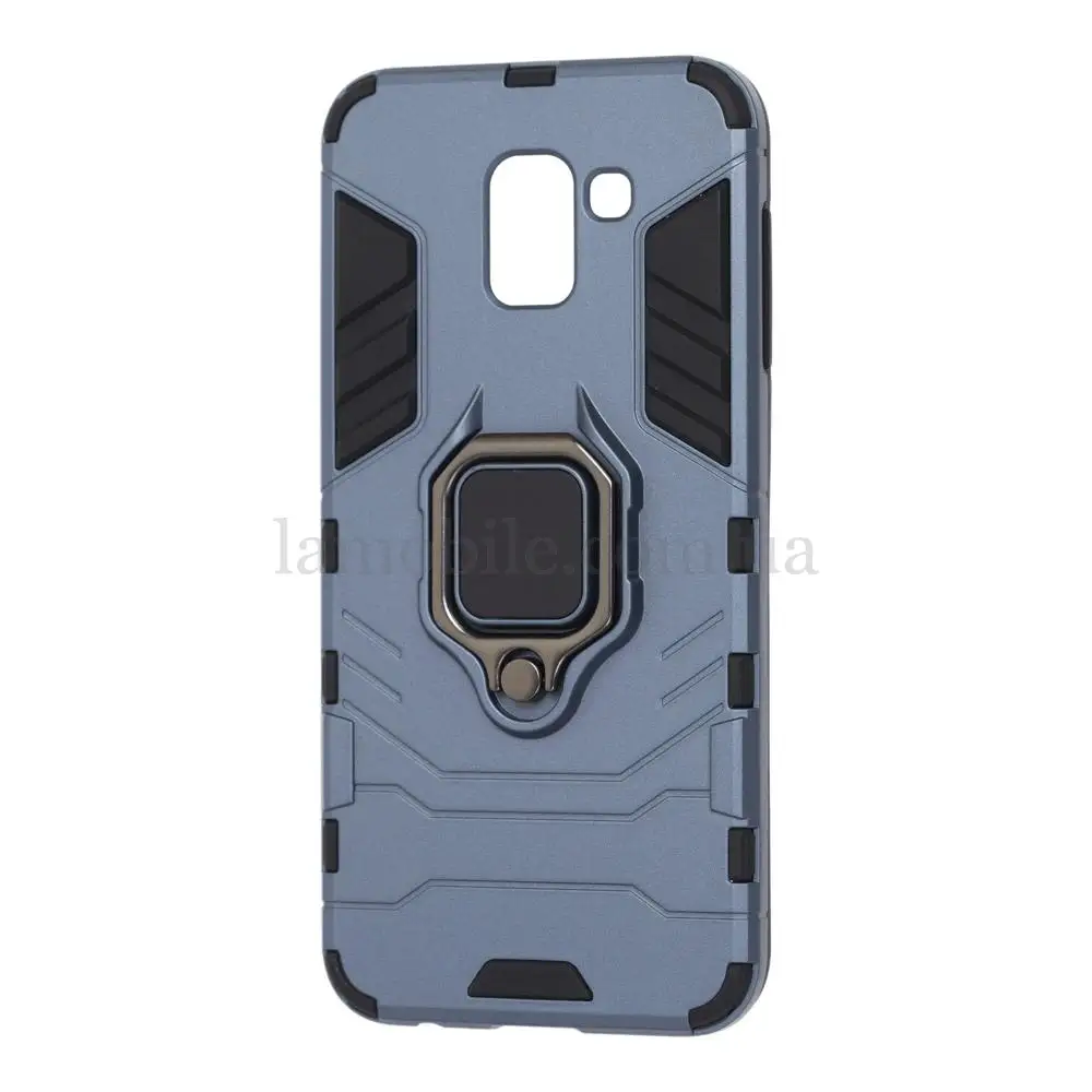 Чехол для Samsung Galaxy J6 2018 (J600) Transformer Ring ударопрочный серый