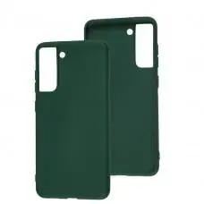 Чехол для Samsung Galaxy S21 FE (G990) Candy зеленый / forest green  