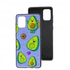 Чехол для Samsung Galaxy A71 (A715) Wave Majesty avocado / light purple