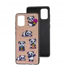 Чехол для Samsung Galaxy A71 (A715) Wave Majesty baby panda / light pink