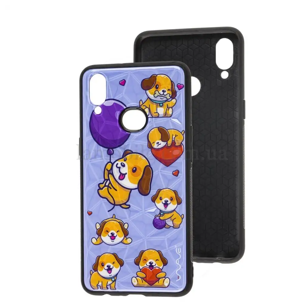 Чехол для Samsung Galaxy A10s (A107) Wave Majesty happy dog / light purple
