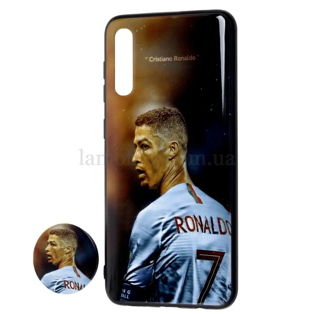 Чехол для Samsung Galaxy A50 / A50s / A30s print + popsocket "Роналдо" 