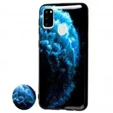 Чохол для Samsung Galaxy M21 / M30s print + popsocket "хвиля"