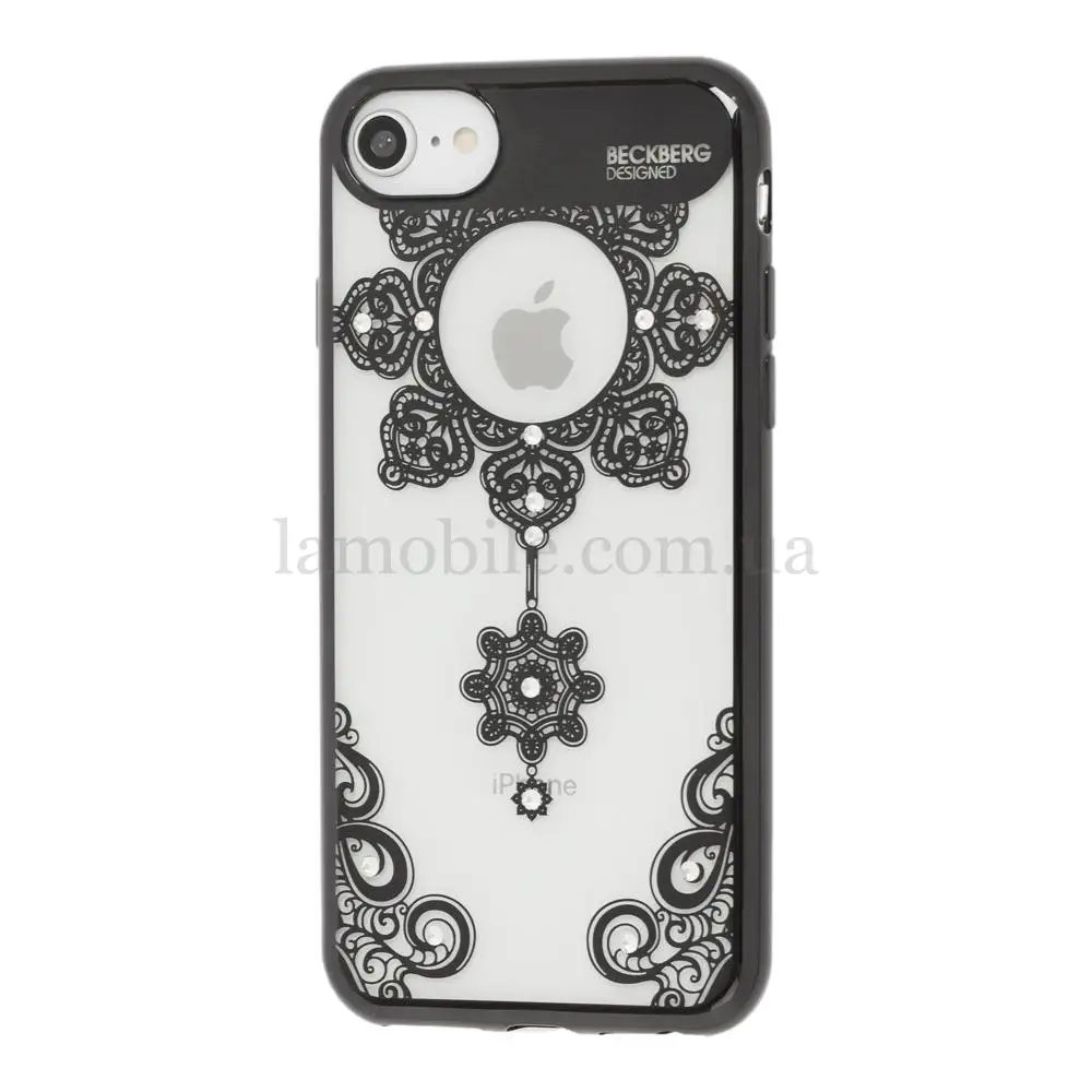 Чехол Beckberg для iPhone 7 / 8 Monsoon подсолнух черный дизайн номер один