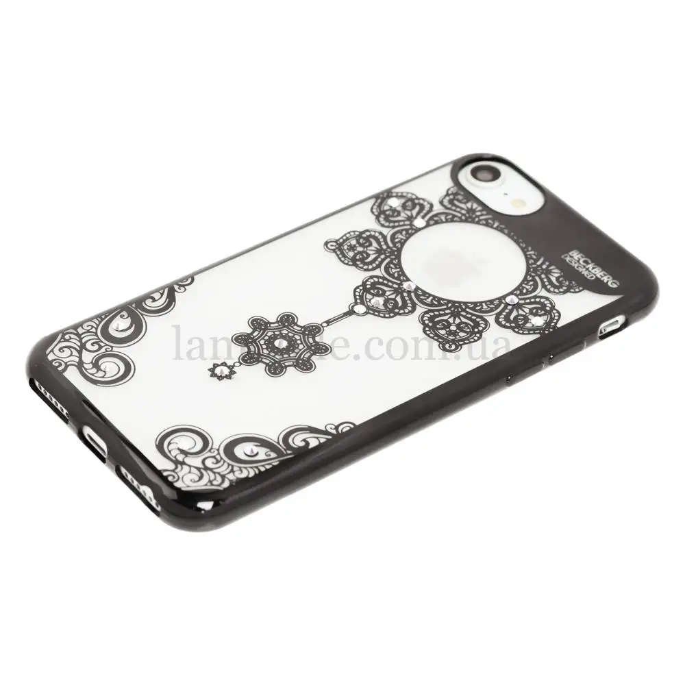 Чехол Beckberg для iPhone 7 / 8 Monsoon подсолнух черный дизайн номер один