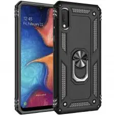 Чохол для Samsung Galaxy A02 (A022) Serge Ring ударостійкий чорний