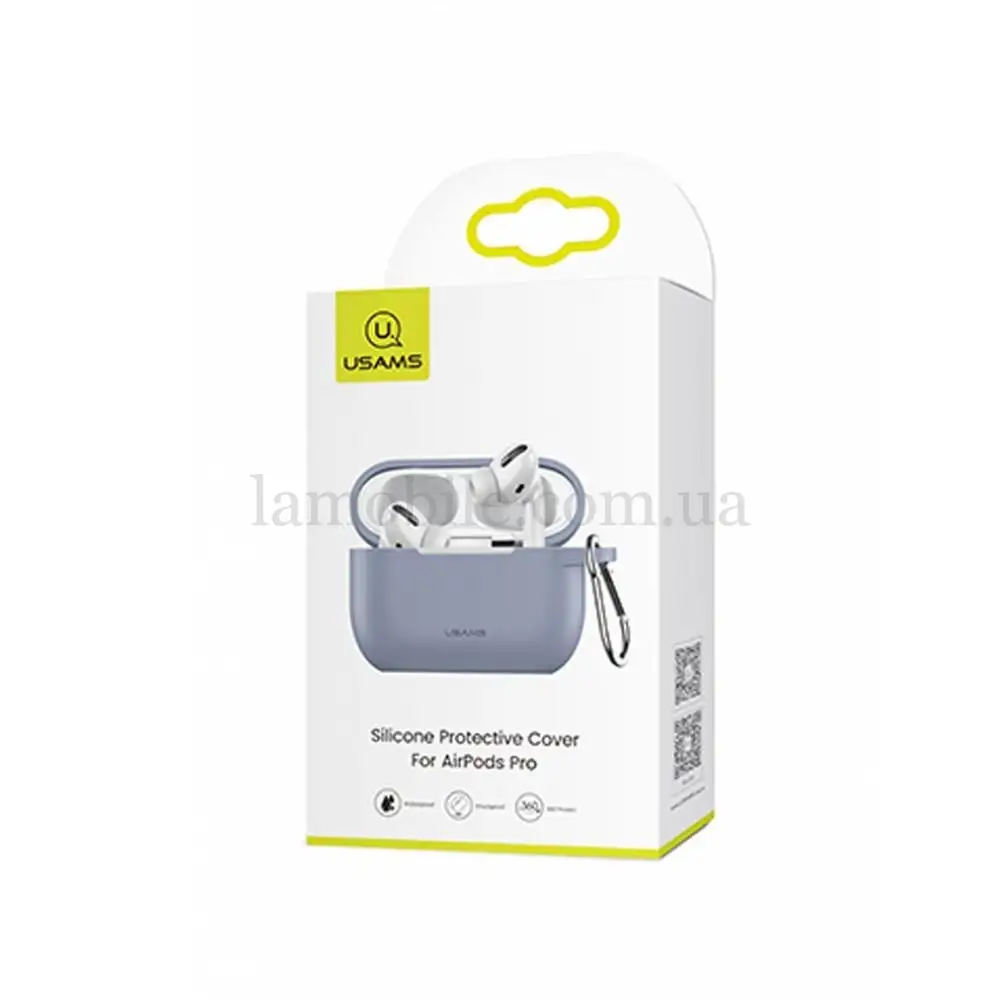 Чехол USAMS для Apple AirPods Pro Silicone Protective Cover US-BH568 фиолетовый 