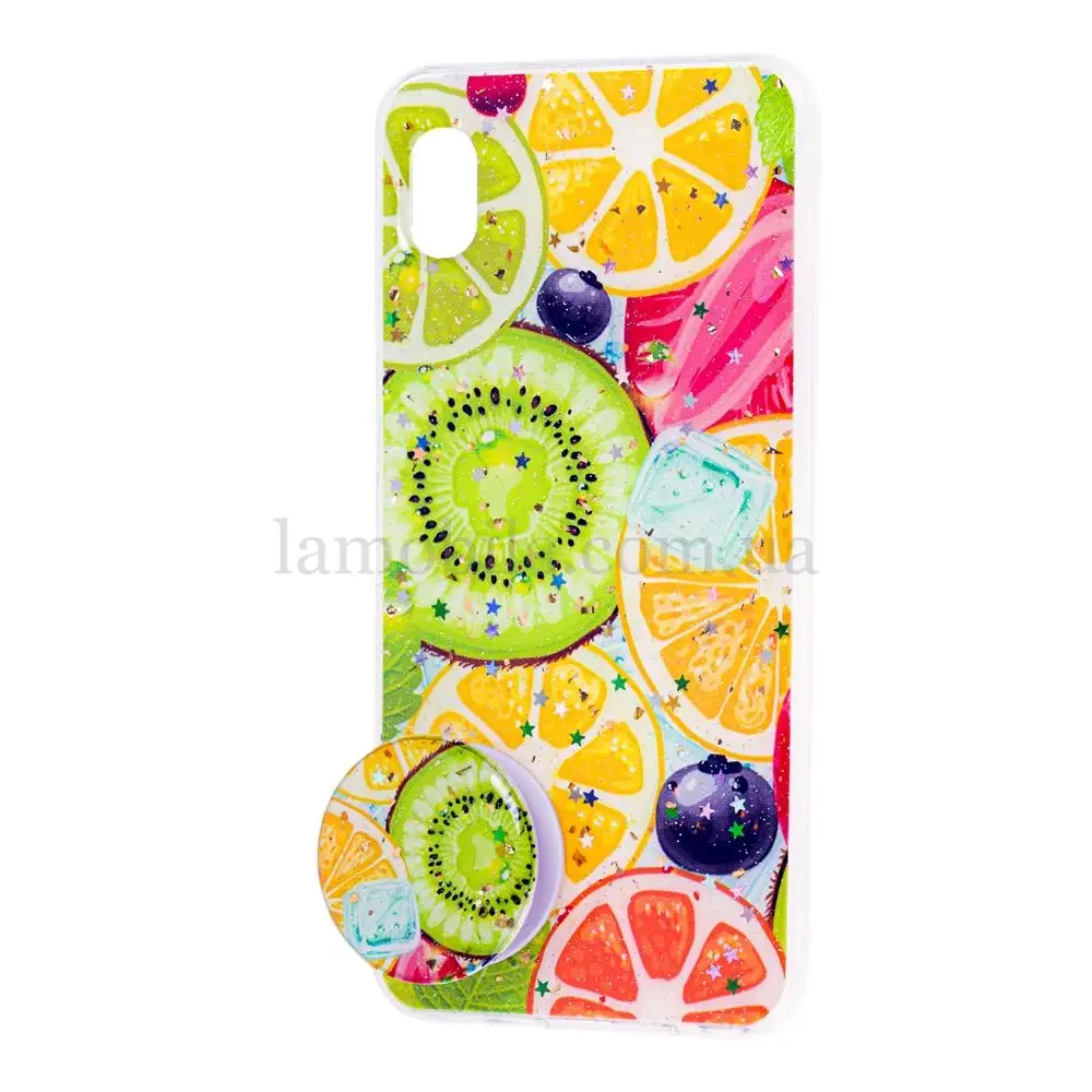 Чохол для Samsung Galaxy A10 (A105) силікон + popsocket "цитрус"