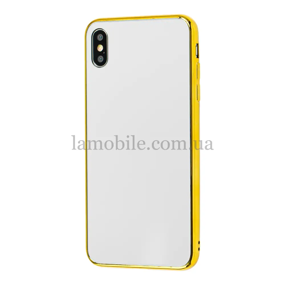 Чохол для iPhone Xs Max glass дзеркало "золотистий"