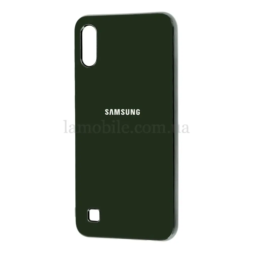 Чохол для Samsung Galaxy A10 (A105) Silicone case (TPU) темно-зелений