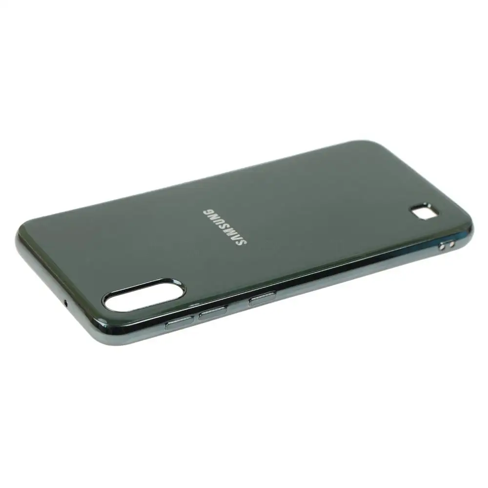 Чохол для Samsung Galaxy A10 (A105) Silicone case (TPU) темно-зелений
