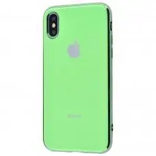 Чехол для iPhone X / Xs Silicone case (TPU) мятный