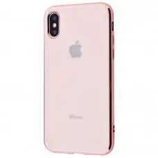 Чехол для iPhone X / Xs Silicone case (TPU) золотистый
