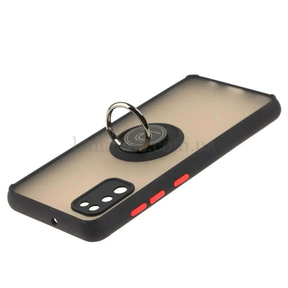 Чехол для Samsung Galaxy A41 (A415) LikGus Edging Ring черный / красный      