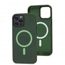 Чохол для iPhone 12 Pro Max WAVE Matte Colorful MagSafe green