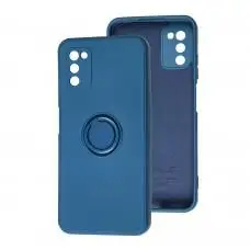 Чехол для Samsung Galaxy A03s (A037) WAVE Color Ring синий