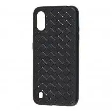Чехол для Samsung Galaxy A01 (A015) Weaving черный