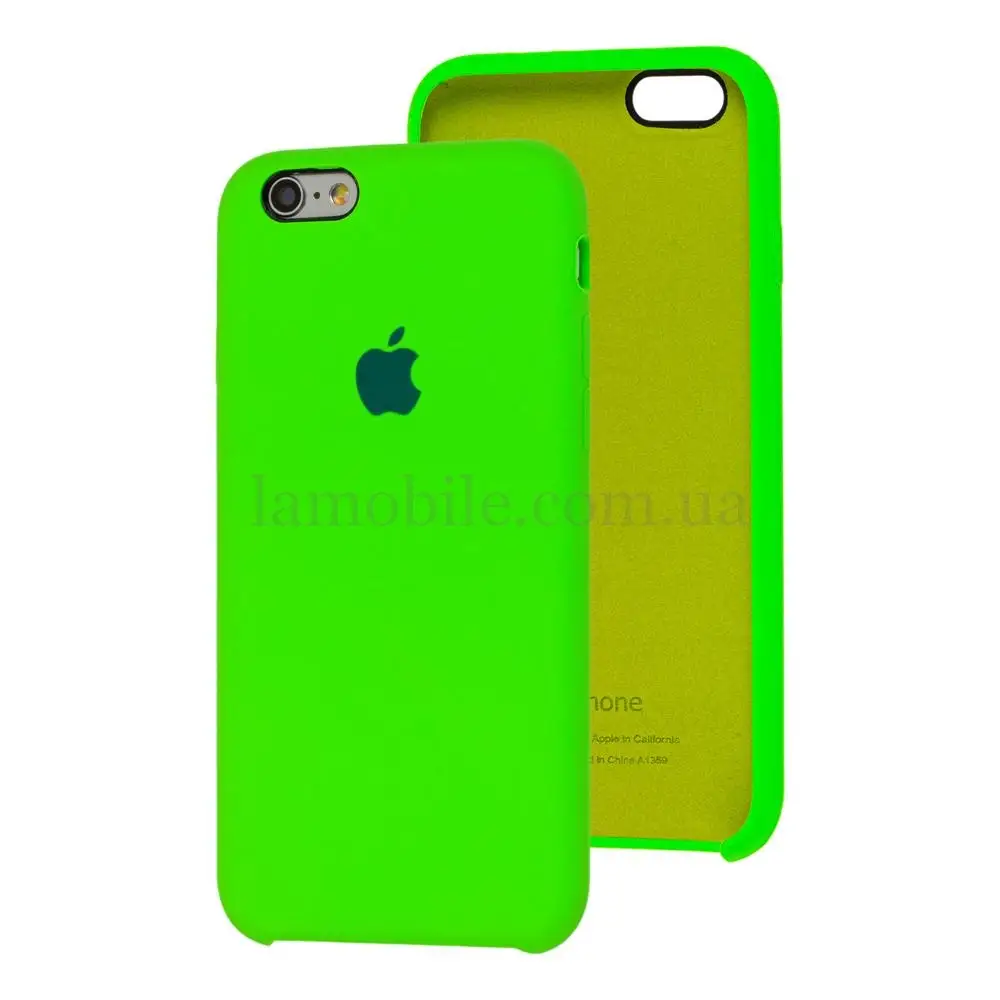 Чохол Silicone для iPhone 6 / 6s case shine green