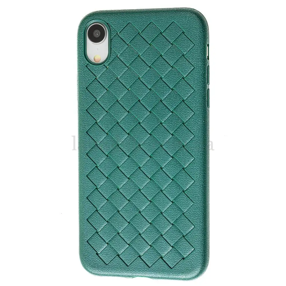 Чехол для iPhone Xr Weaving case зеленый