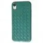 Чехол для iPhone Xr Weaving case зеленый