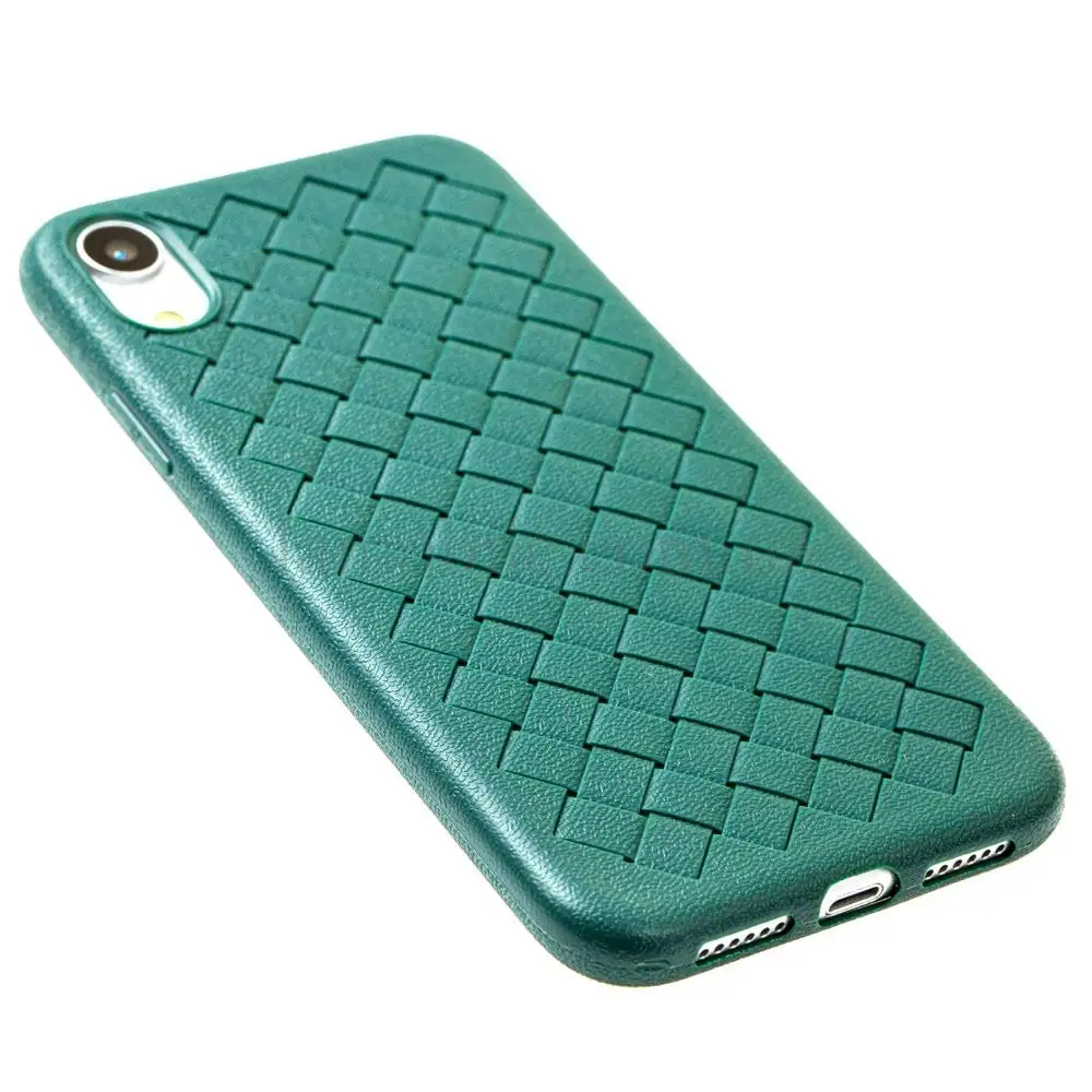 Чехол для iPhone Xr Weaving case зеленый