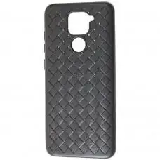 Чехол для Xiaomi Redmi Note 9 Weaving case черный