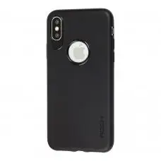 Чехол для iPhone X / Xs Rock II под лого мат черный