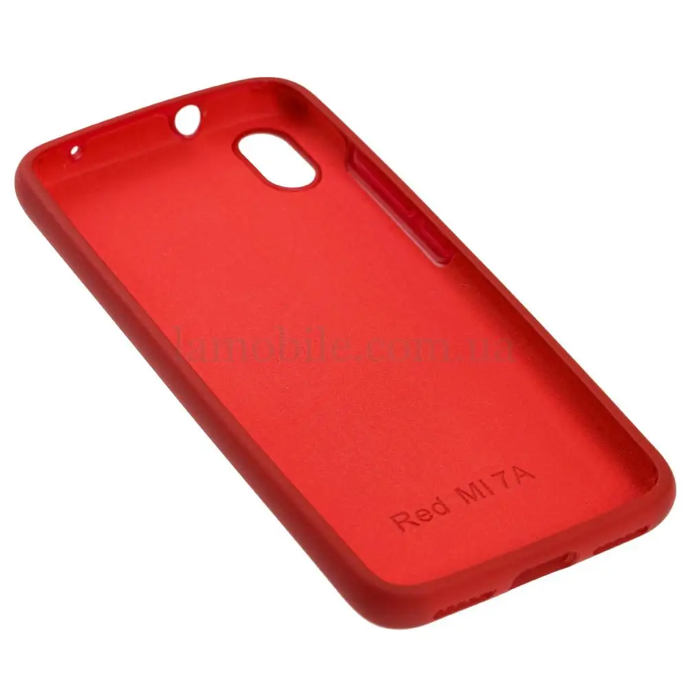 Чохол для Xiaomi Redmi 7A Silicone Full темно-червоний